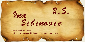 Una Sibinović vizit kartica